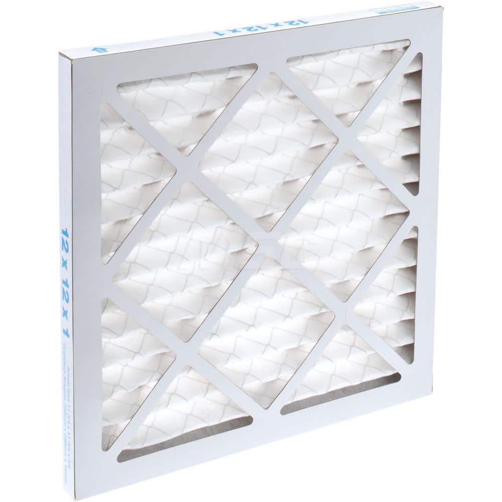 Pleated Air Filter: 12 x 12 x 1", MERV 10, 55% Efficiency, Wire-Backed Pleated