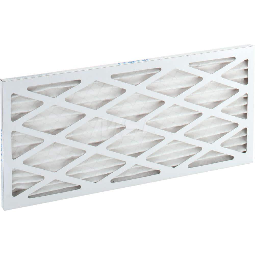 Pleated Air Filter: 12 x 25 x 1", MERV 10, 55% Efficiency, Wire-Backed Pleated
