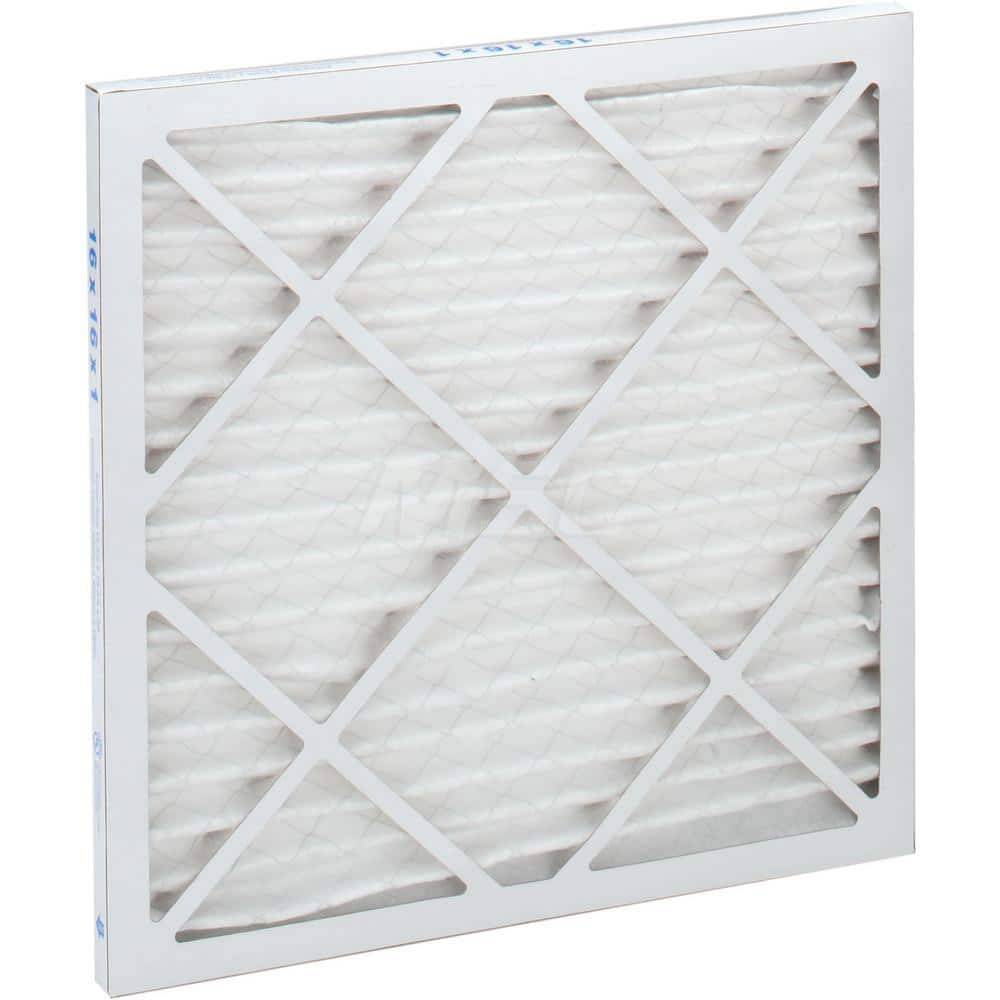Pleated Air Filter: 16 x 16 x 1", MERV 10, 55% Efficiency, Wire-Backed Pleated