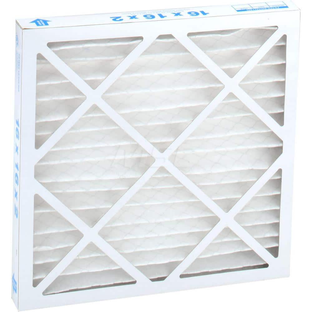 Pleated Air Filter: 16 x 16 x 2", MERV 10, 55% Efficiency, Wire-Backed Pleated