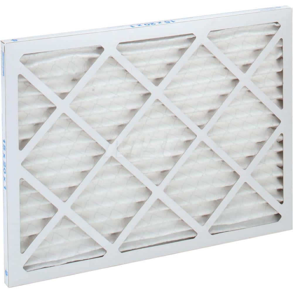 Pleated Air Filter: 15 x 20 x 1", MERV 10, 55% Efficiency, Wire-Backed Pleated