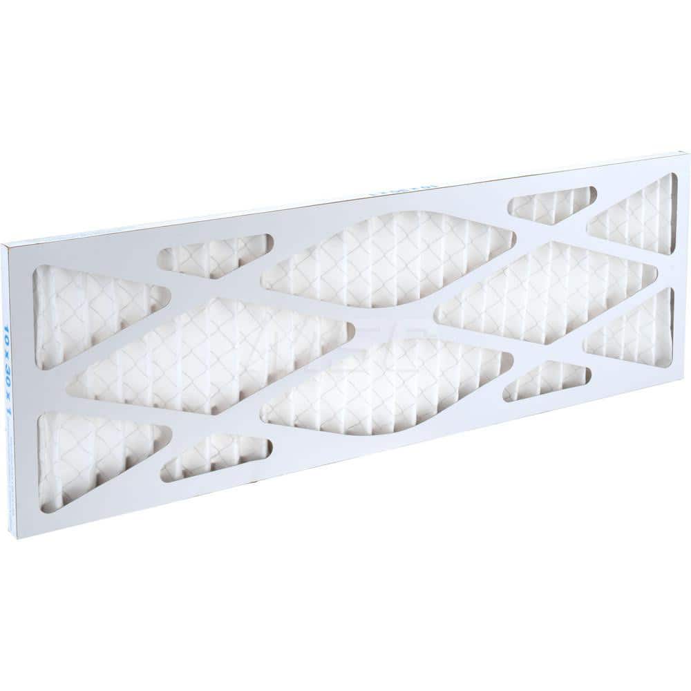 Pleated Air Filter: 10 x 30 x 1", MERV 8, 35% Efficiency, Wire-Backed Pleated