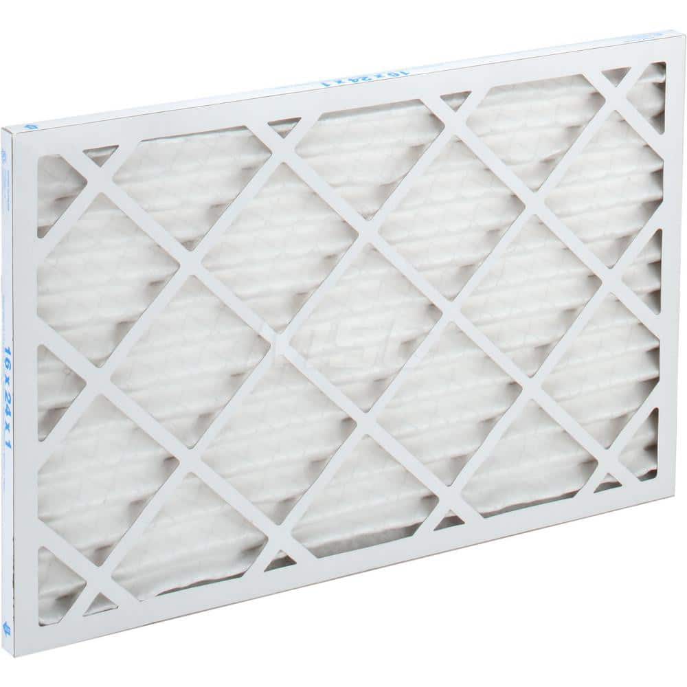 Pleated Air Filter: 16 x 24 x 1", MERV 8, 35% Efficiency, Wire-Backed Pleated