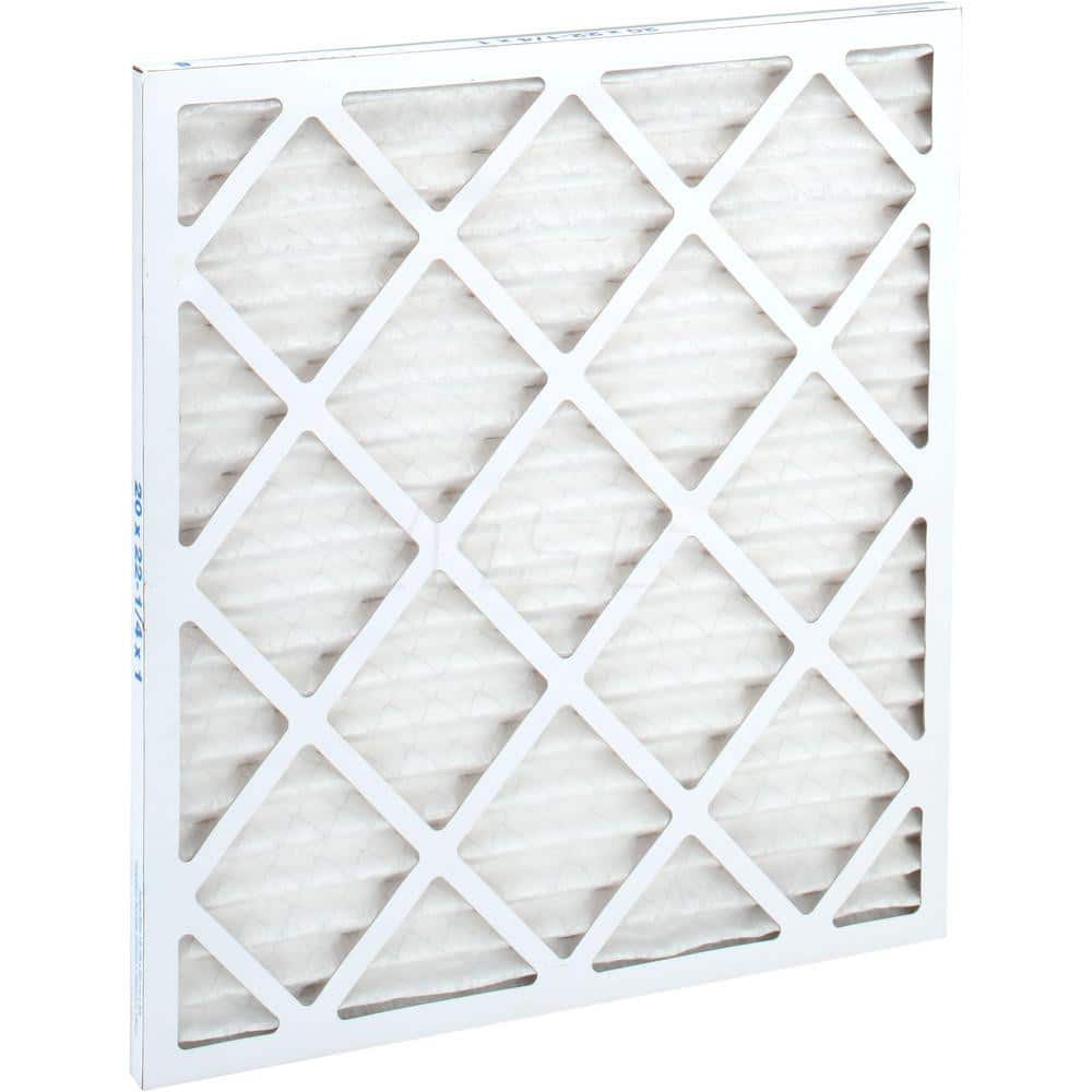 Pleated Air Filter: 20 x 22-1/4 x 1", MERV 8, 35% Efficiency, Wire-Backed Pleated