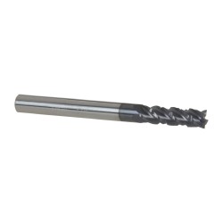 12184976 Roughing & Finishing End Mill: 3/16" Dia, 4 Flutes, Square End, Chipbreaker, Solid Carbide  