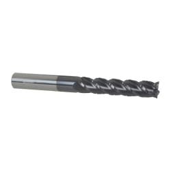 7/16" Diam 4-Flute 40° Solid Carbide Square Roughing & Finishing End Mill