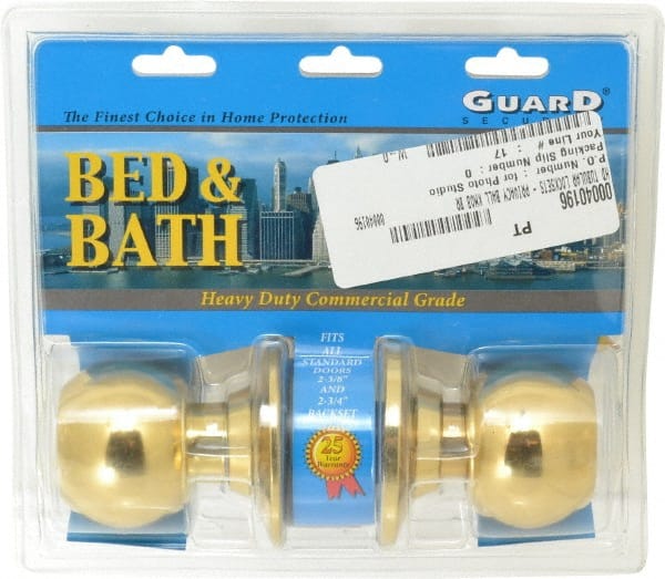 Value Collection 1993 1-3/4" Door Thickness, Bright Brass Privacy Knob Lockset 