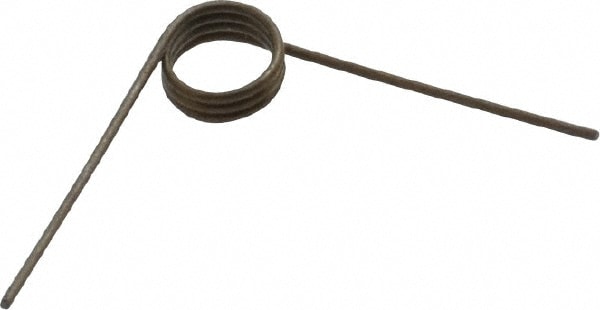 90° Deflection Angle, 0.16" OD, 0.017" Wire Diam, 3-1/4 Coils, Torsion Spring