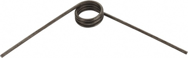 90° Deflection Angle, 9/32" OD, 0.03" Wire Diam, 3-1/4 Coils, Torsion Spring