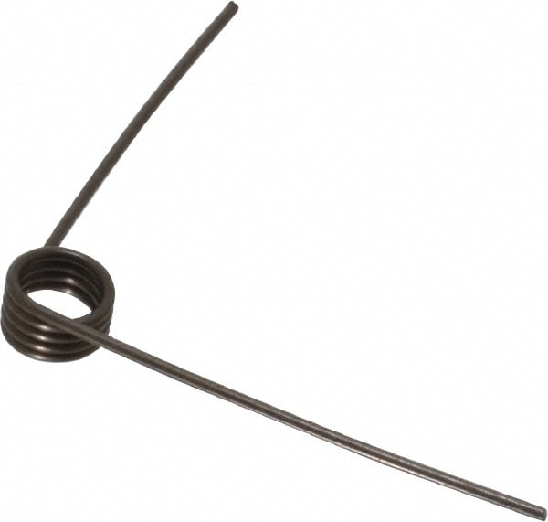 90° Deflection Angle, 0.408" OD, 0.051" Wire Diam, 4-1/4 Coils, Torsion Spring