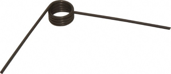 90° Deflection Angle, 0.484" OD, 0.054" Wire Diam, 4-1/4 Coils, Torsion Spring