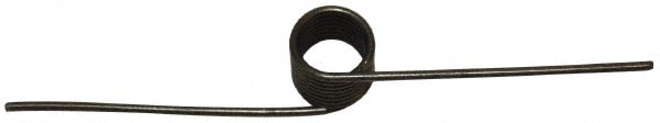 180° Deflection Angle, 0.133" OD, 0.014" Wire Diam, 5 Coils, Torsion Spring