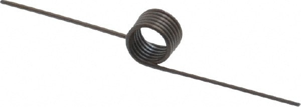 180° Deflection Angle, 0.109" OD, 0.012" Wire Diam, 5 Coils, Torsion Spring