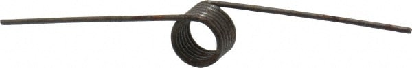 180° Deflection Angle, 0.13" OD, 0.015" Wire Diam, 5 Coils, Torsion Spring