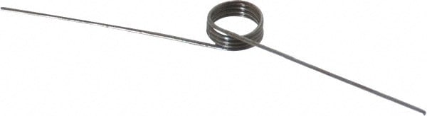 180° Deflection Angle, 0.183" OD, 0.015" Wire Diam, 4 Coils, Torsion Spring