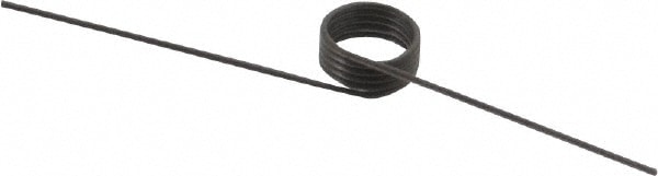 180° Deflection Angle, 0.216" OD, 0.018" Wire Diam, 4 Coils, Torsion Spring