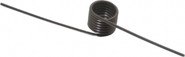 180° Deflection Angle, 0.224" OD, 0.025" Wire Diam, 6 Coils, Torsion Spring