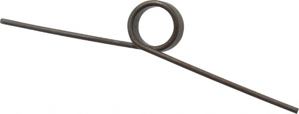 180° Deflection Angle, 0.404" OD, 0.048" Wire Diam, 7 Coils, Torsion Spring