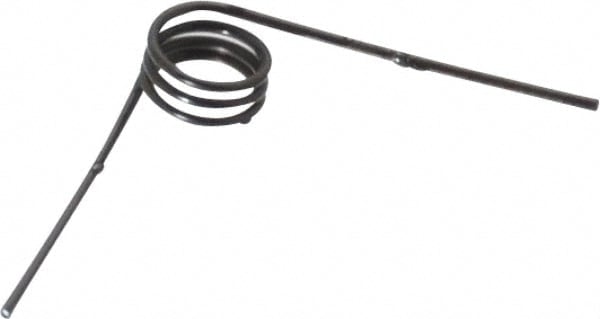 90° Deflection Angle, 0.16" OD, 0.017" Wire Diam, 3-1/4 Coils, Torsion Spring