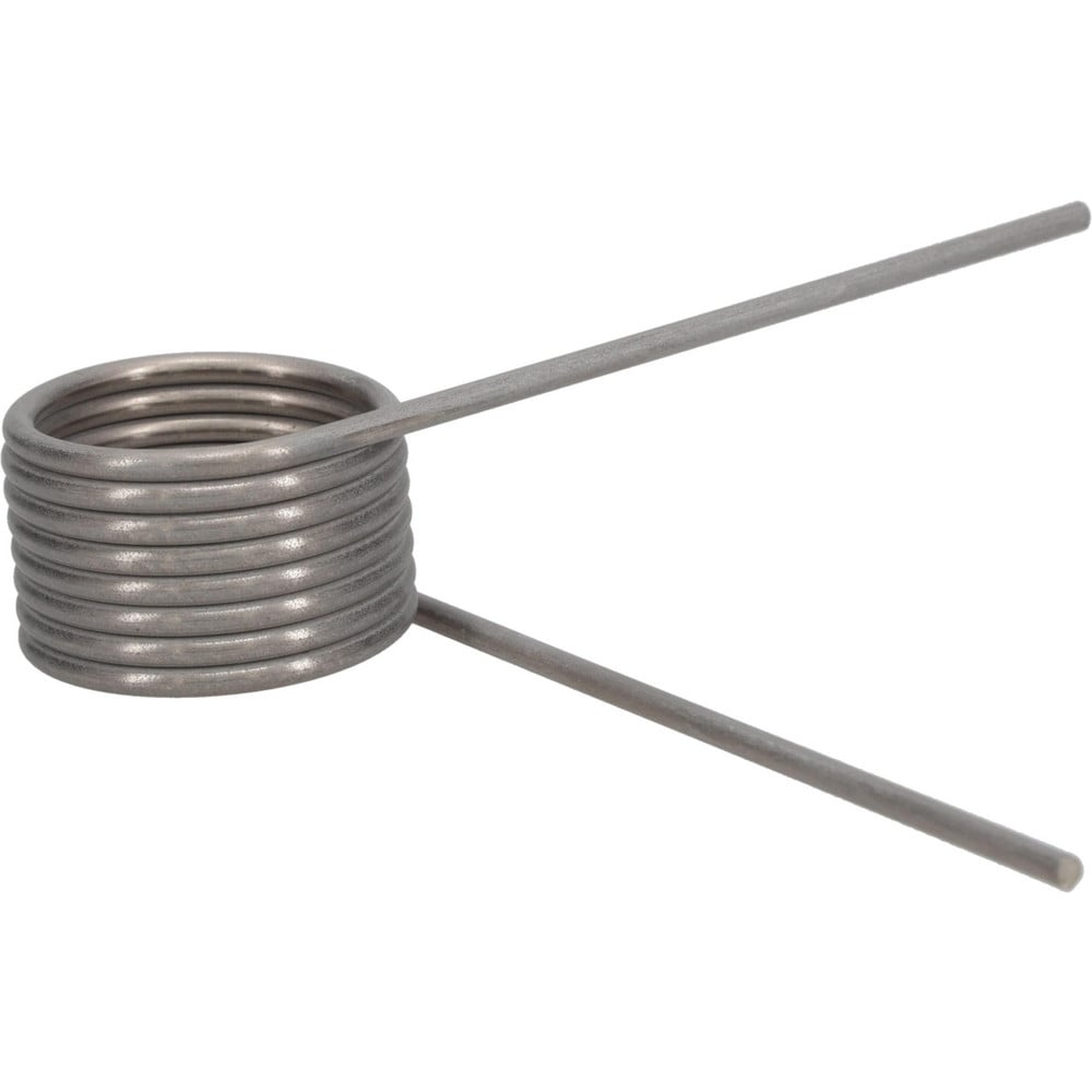 270° Deflection Angle, 1.342" OD, 0.106" Wire Diam, 7-3/4 Coils, Torsion Spring