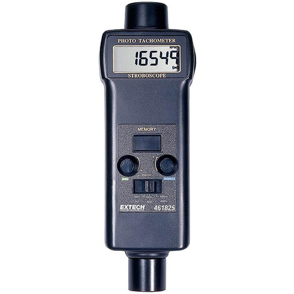 Extech 461825 Accurate up to 0.1%, 0.1 (5 to 999.9) and 1 (1,000 to 99,999) RPM Resolution, Contact Tachometer 