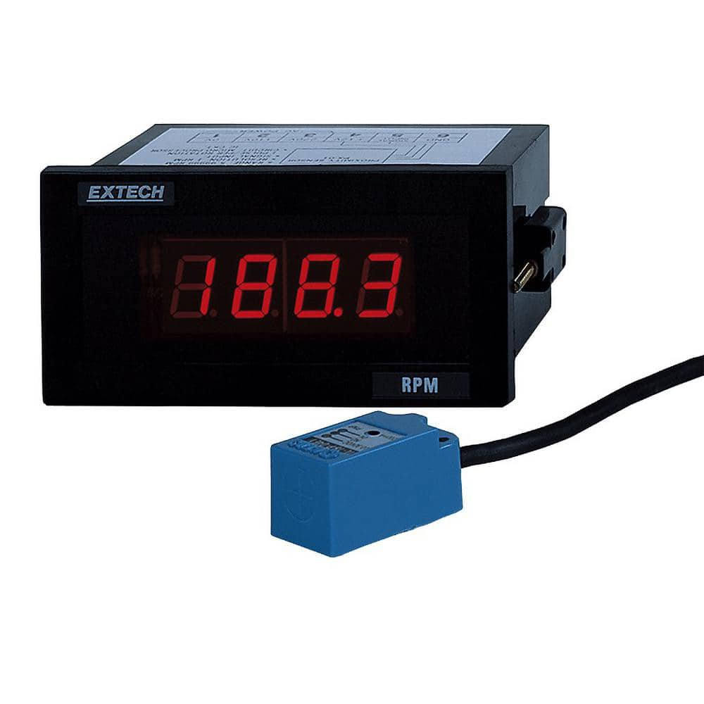 Extech 461950 Accurate up to 0.05%, 0.1 and 0.1 (5 to 1,000) and 1 (1,000 to 9,999) and 10 (10,000 to 99,990) RPM Resolution, Noncontact Tachometer 