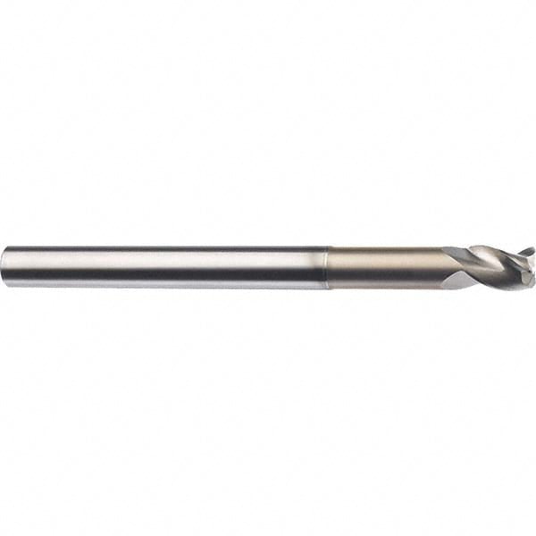 Corner Radius End Mill: 1/2" Dia, 5/8" LOC, 0.03" Radius, 3 Flutes, Solid Carbide