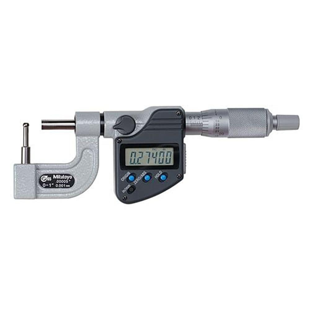 Mitutoyo - 0 to 1 Inch Measurement Range, Sphere Anvil, Ratchet Stop ...