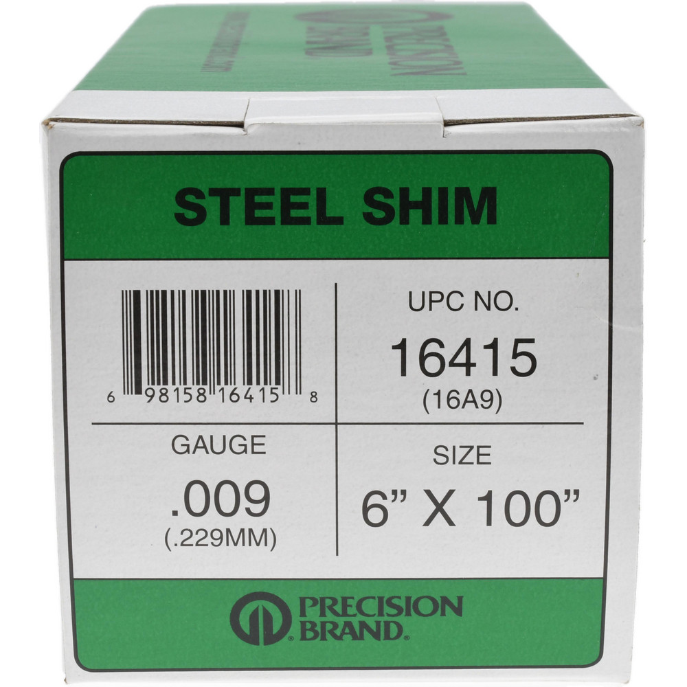 Precision Brand Shim Stock 0.009'' Thick, 100'' Long, 6" Wide, 1010