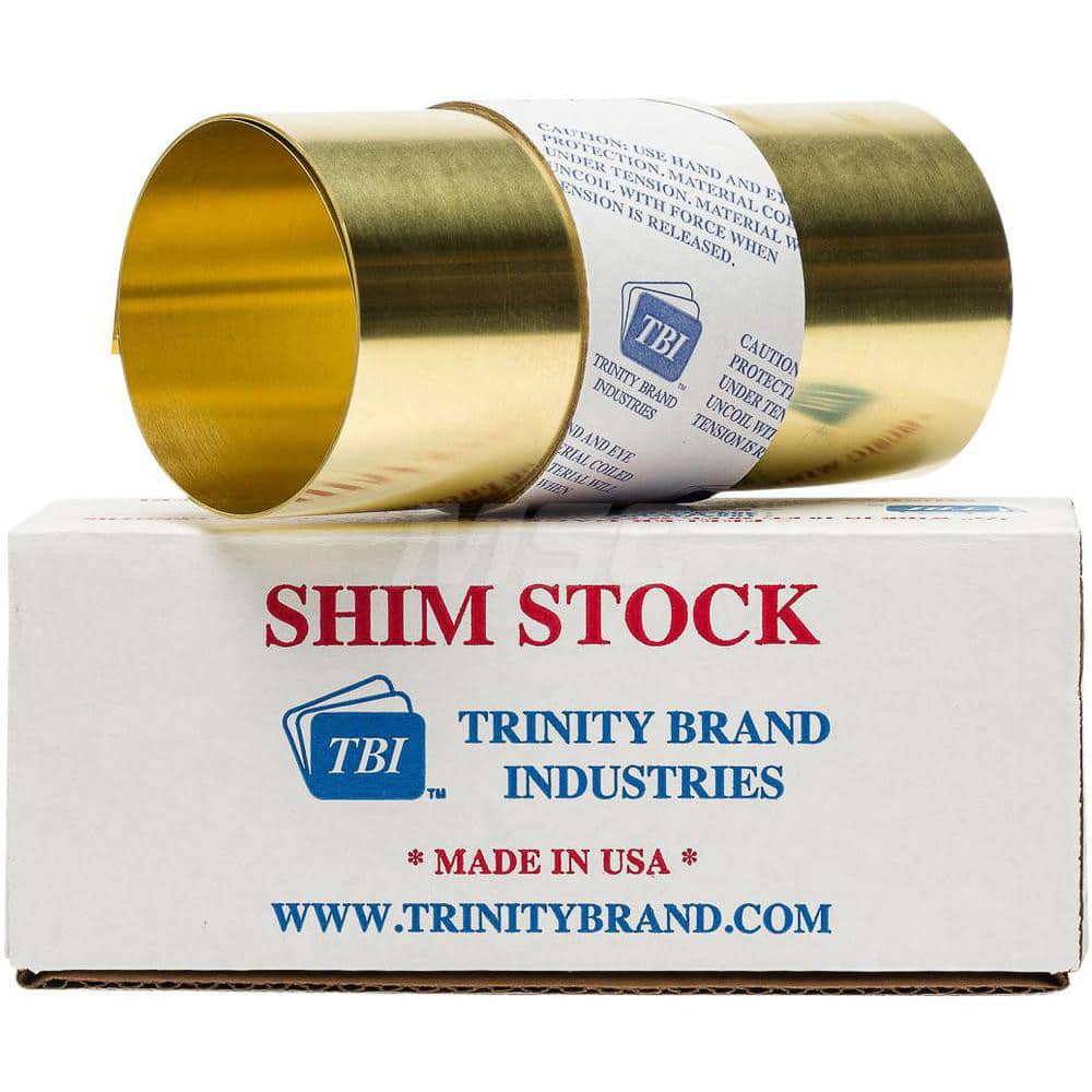 6" x 5 Ft Brass Shim Stock Roll 0.012" Thick