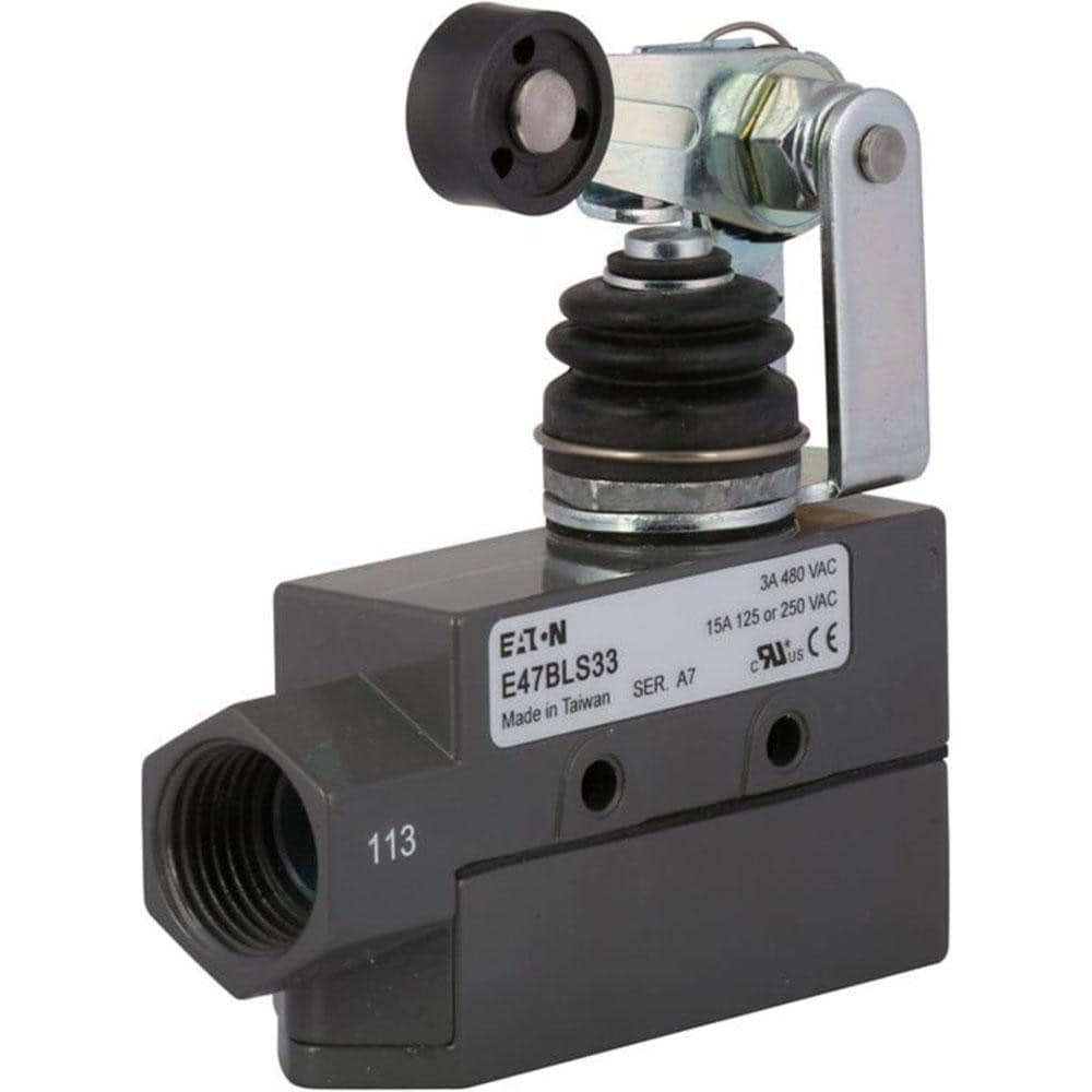 General Purpose Limit Switch: SPST, NC, Roller Lever, Top