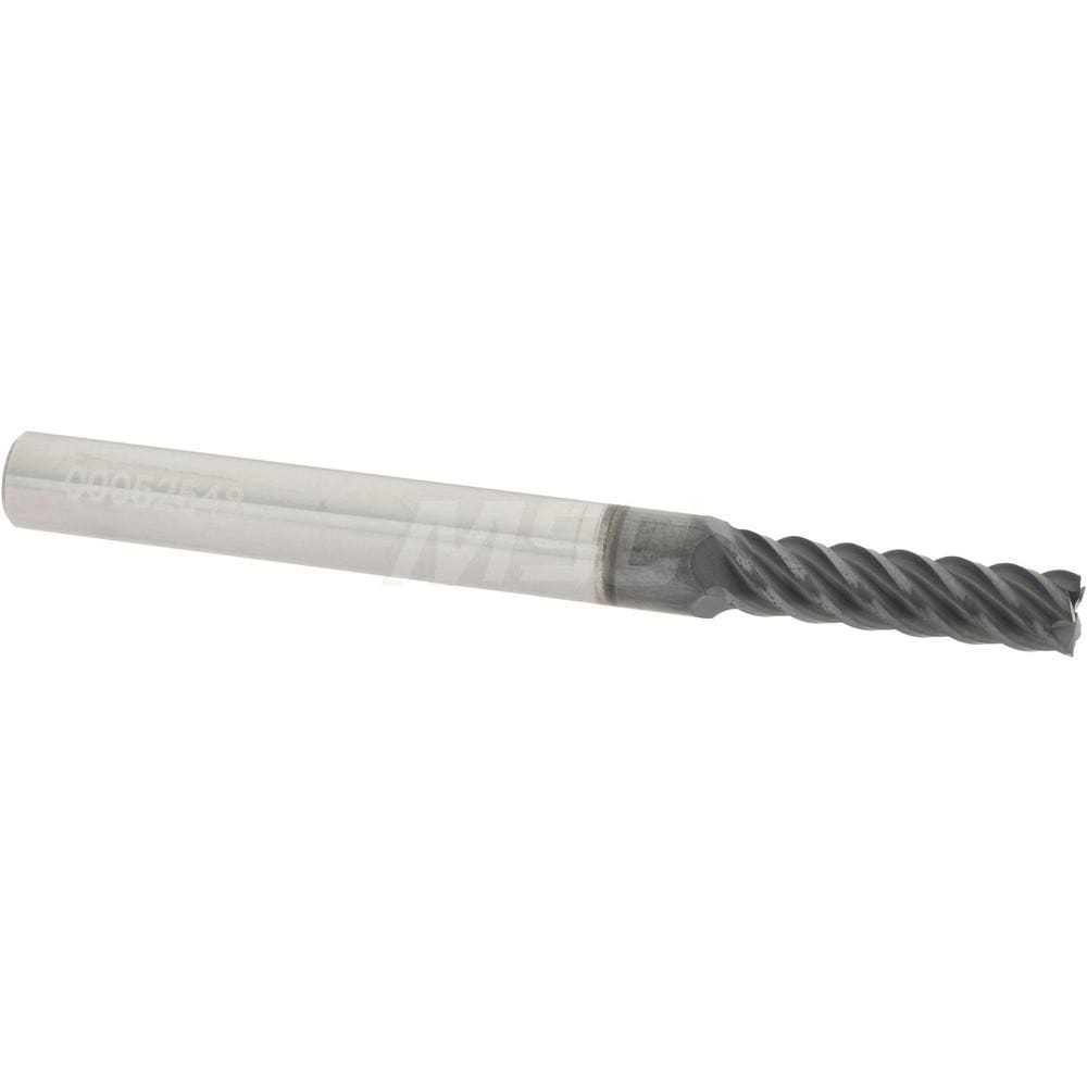 Square End Mill: 5/32" Dia, 9/16" LOC, 5 Flutes, Solid Carbide