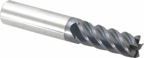 Accupro 5454688C11 Square End Mill: 15/32 Dia, 1-1/4 LOC, 1/2 Shank Dia, 3 OAL, 5 Flutes, Solid Carbide Image