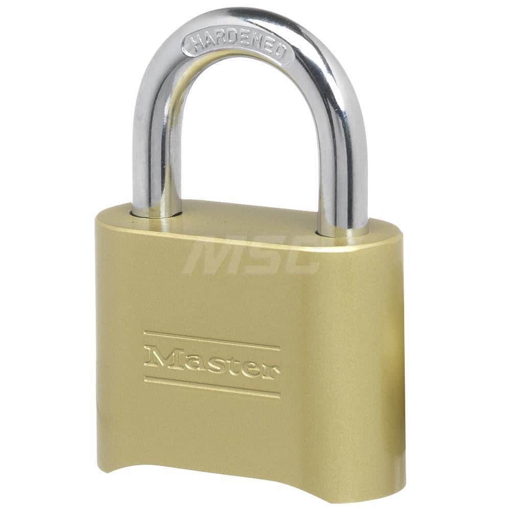 Master Lock 175 Combination Lock: Brass & Steel, 2" Wide 