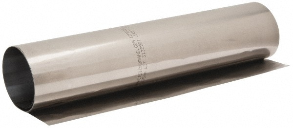 Shim Stock: 0.001'' Thick, 120'' Long, 12" Wide, 1010 Low Carbon Steel