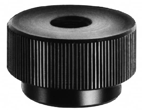 Thumb & Knurled Nuts; Head Type: Round Knurled ; Material: Steel ; Thread Size: M6x1.00 ; Overall Height: 0.5512; 14.0 ; Finish: Black Oxide ; Thread Standard: Metric