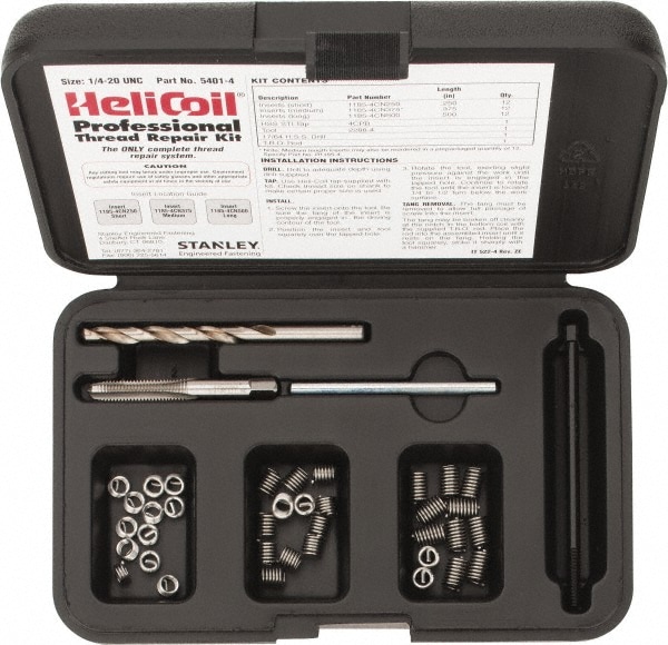 Heli-Coil 5401-4 Thread Repair Kit: Threaded Insert 