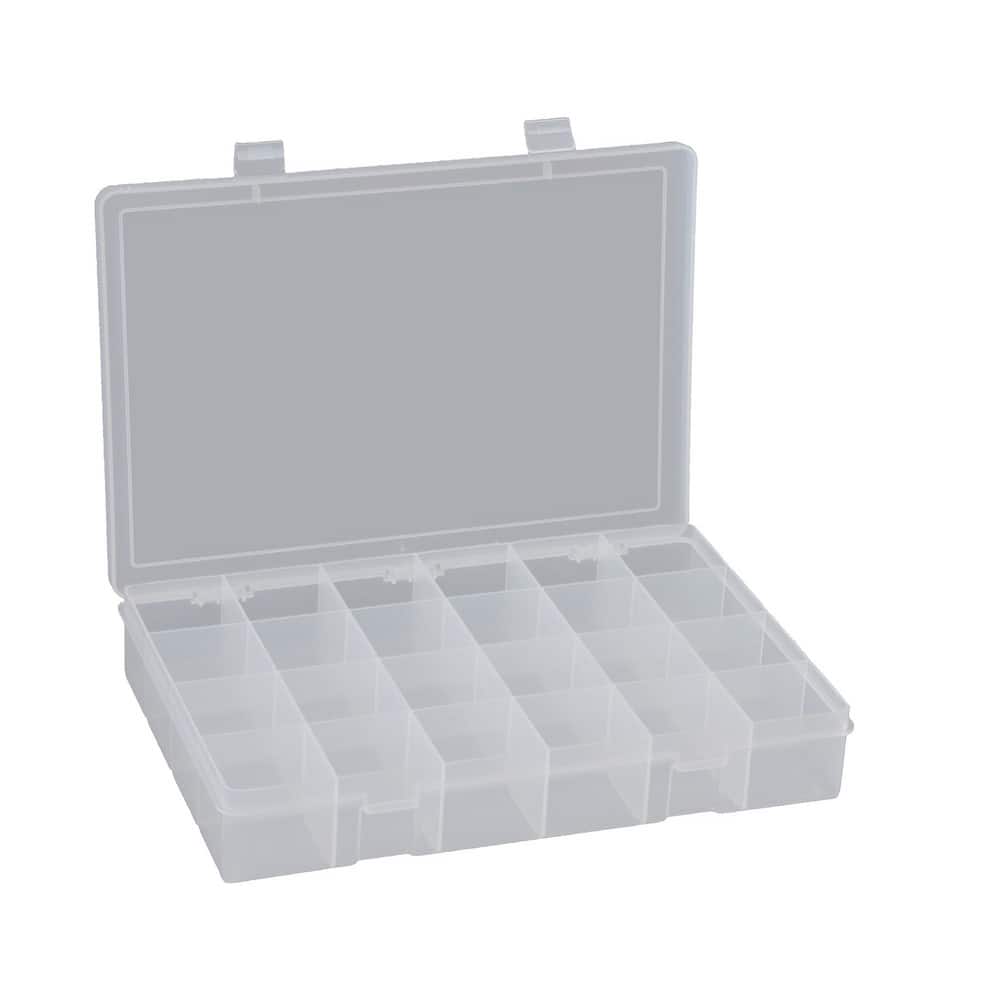 Qty 5 | Durham 24 Compartment Clear Small Parts Compartment Box MPN:LP24-CLEAR