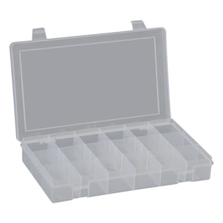 Durham - 18 Compartment Clear Small Parts Compartment Box | MSC Direct