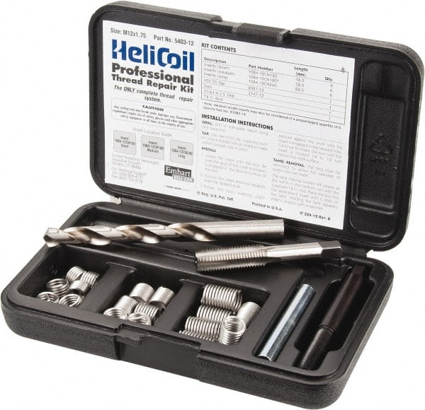 11x Metric Thread Repair Tool Insert Kit M18 1.5 Helicoil Car Coil SET 