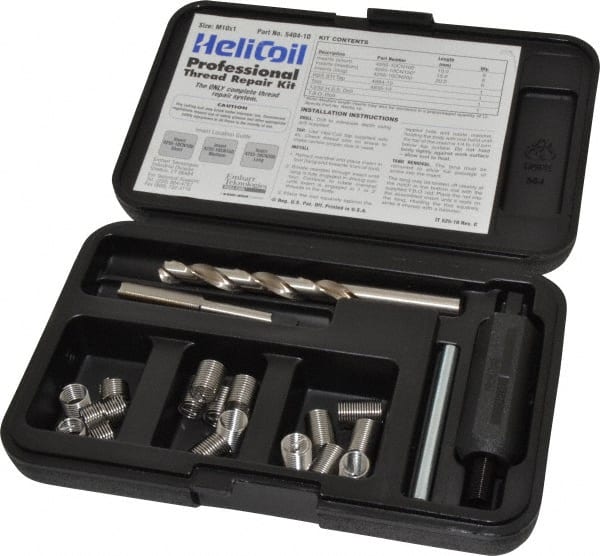 M14-1.5 Highking Tool Thread Repair Kit m14 x 1.50 mm Metric Thread Repair Insert Kit Compatible Hand Tool Set for Auto Repairing 