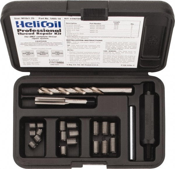 METRIC LEFT HAND THREAD REPAIR INSERT KIT M5 6 8 10 12 HELICOIL L/H SET  TOOL LH