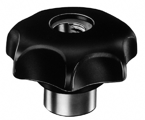 Quick-Acting Knobs; Type: Quick Release Hand Knob ; Diameter (mm): 40.0000 ; Thread Size: M8x1.25 ; Height (mm): 26.0000 ; Material: Nylon Plastic With Steel Hub ; Hub Diameter: 16.000 (mm)