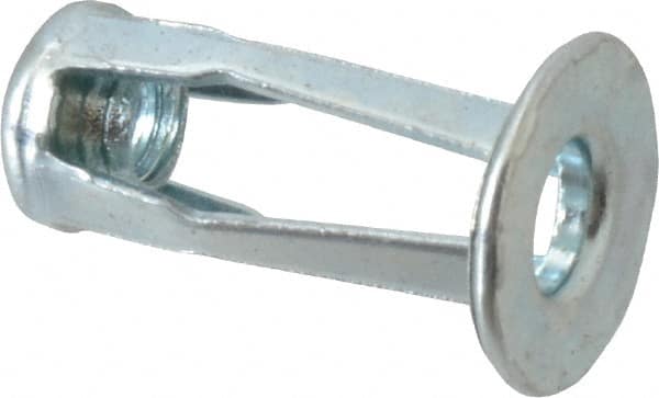 RivetKing. JK-0502 #10-24 UNC Thread, Clear Zinc Plated, Steel, Screwdriver Installed Rivet Nut 