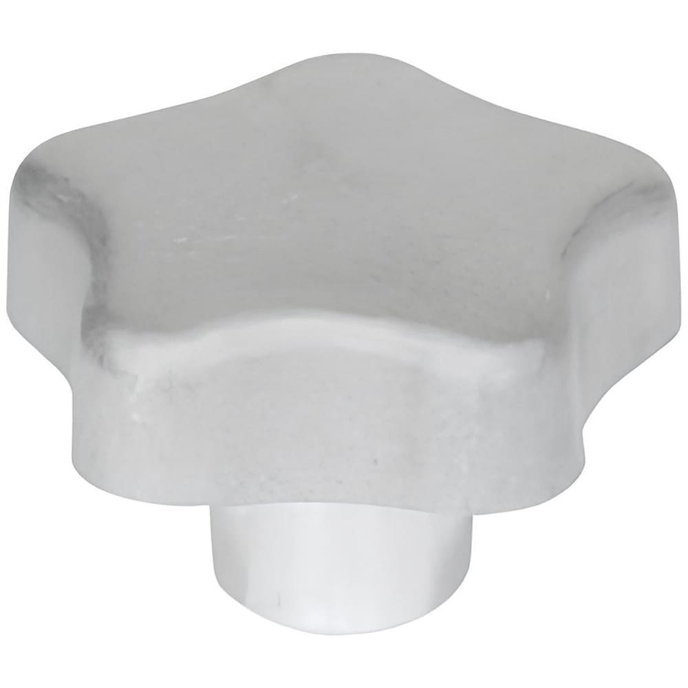 Lobed Knob: 50 mm Head Dia, 5 Points, Aluminum