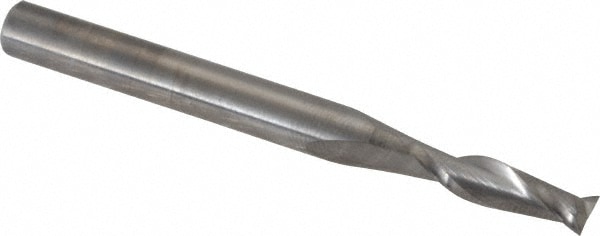 Square End Mill: 5/32'' Dia, 9/16'' LOC, 3/16'' Shank Dia, 2'' OAL, 2 Flutes, Solid Carbide