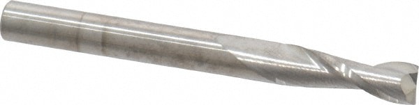 Square End Mill: 1/4'' Dia, 3/4'' LOC, 1/4'' Shank Dia, 2-1/2'' OAL, 2 Flutes, Solid Carbide