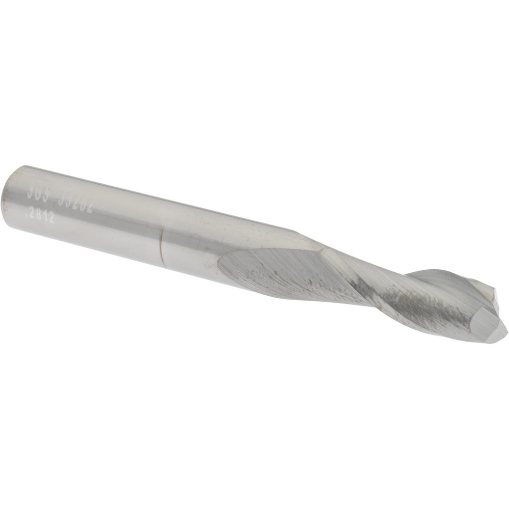 Square End Mill: 9/32" Dia, 3/4" LOC, 2 Flutes, Solid Carbide