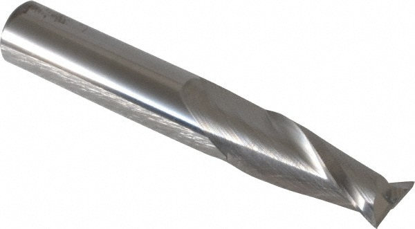 Square End Mill: 3/8'' Dia, 7/8'' LOC, 3/8'' Shank Dia, 2-1/2'' OAL, 2 Flutes, Solid Carbide