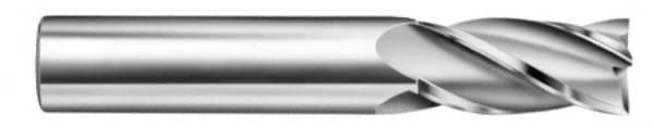 Square End Mill: 9/32'' Dia, 3/4'' LOC, 5/16'' Shank Dia, 2-1/2'' OAL, 4 Flutes, Solid Carbide